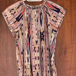 Tucker Silk Blouse and Matching Maxi Skirt